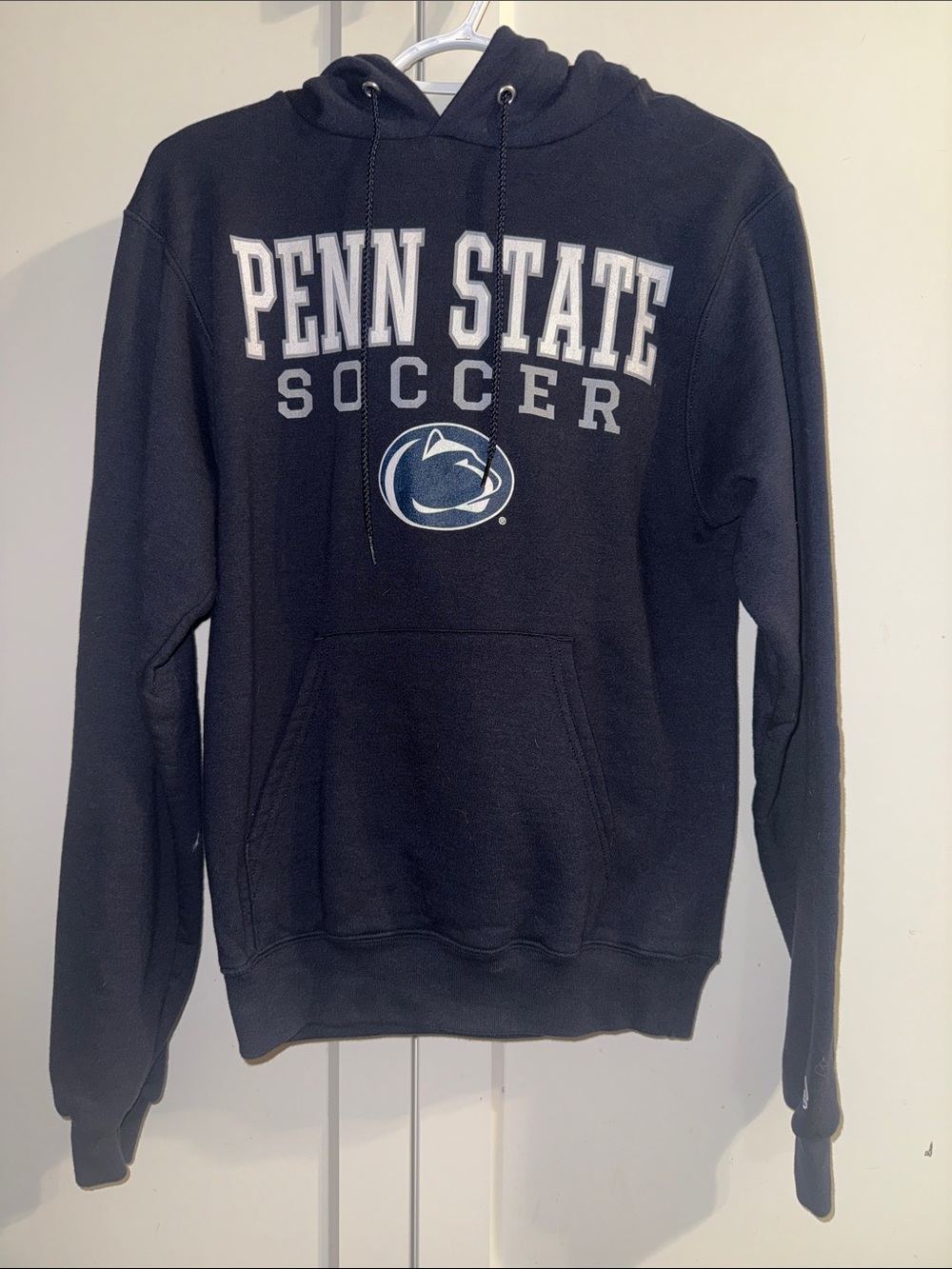 Men's Penn State Soccer Navy Hooded Sweatshirt